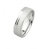 9ct White Gold Wedding Band